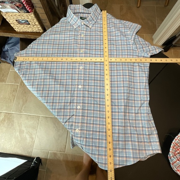 2 Orvis Mens Classic Fit Short Sleeve Plaid Button Down Shirts Wrinkle Free XXL - Picture 13 of 14